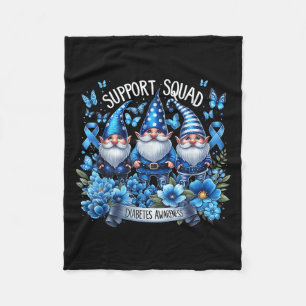 Gnomes unterstützen Squad Blue Gnomes Diabetes Awa Fleecedecke