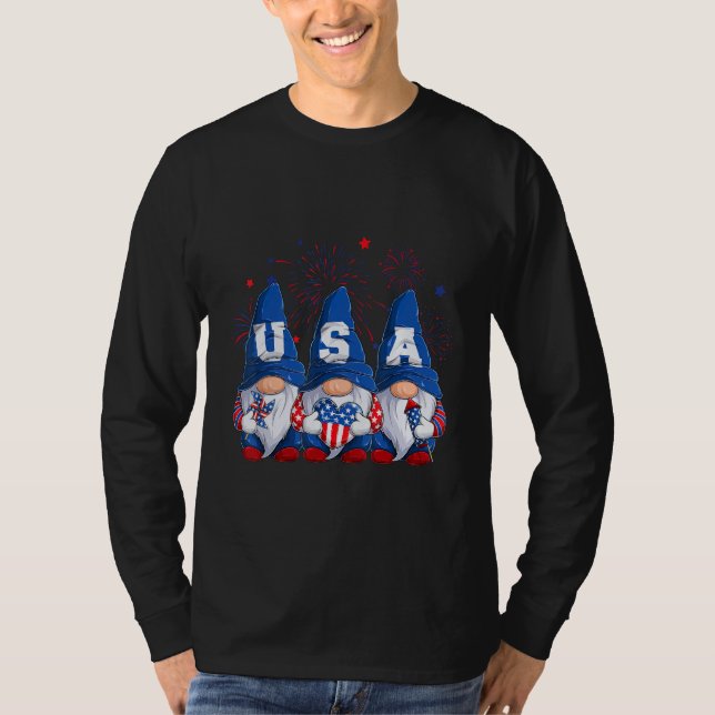 Gnomes USA Firework 4th Of July American 2023 Patr T-Shirt (Vorderseite)