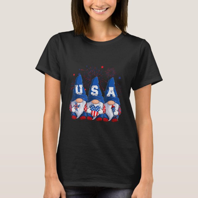 Gnomes USA Firework 4th Of July American 2023 Patr T-Shirt (Vorderseite)