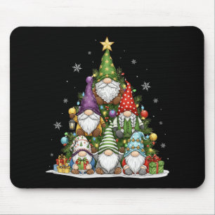 Gnomes Weihnachtsbaum Lichter Lustige Xmas Feierta Mousepad