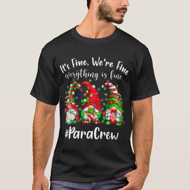 Gnomes Weihnachtslicht ich bin gut alles ist gut T-Shirt (Vorderseite)