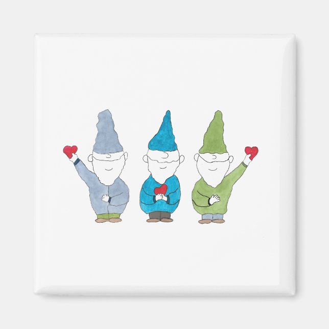 Gnomes With Hearts Magnet (Vorne)