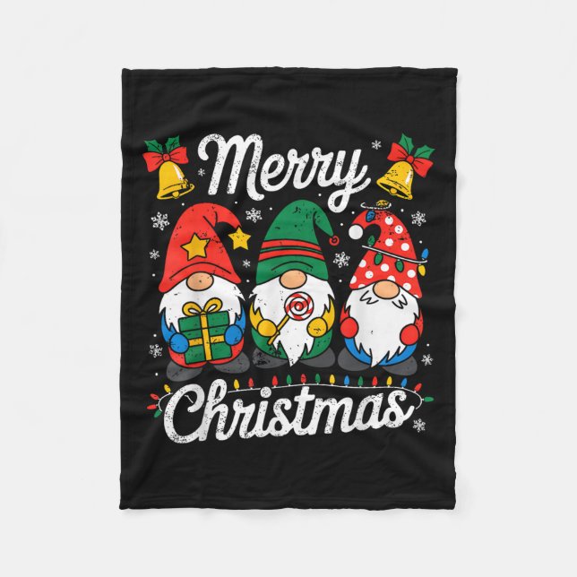 Gnomes Xmas Funny Frohe Weihnachtsgnomes Männer Fr Fleecedecke (Vorderseite)