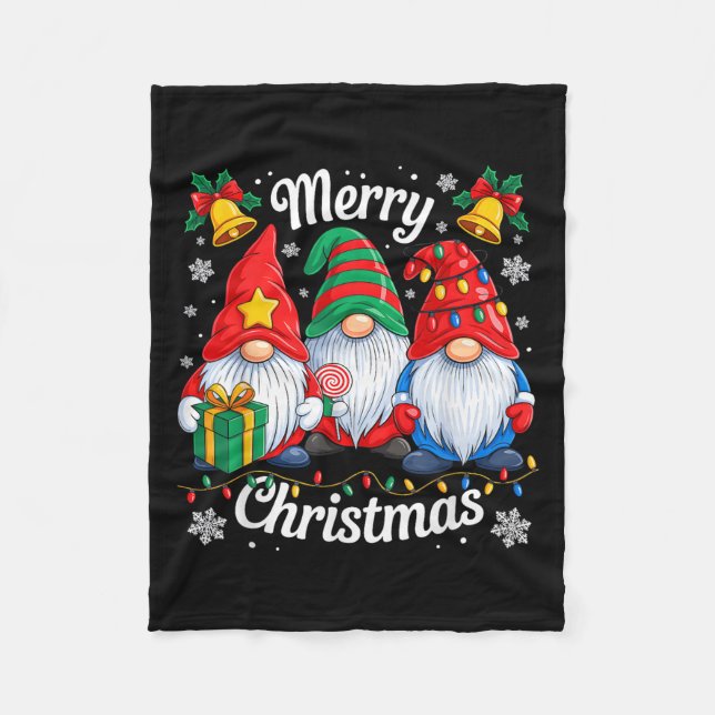 Gnomes Xmas Funny Frohe Weihnachtsgnomes Männer Fr Fleecedecke (Vorderseite)
