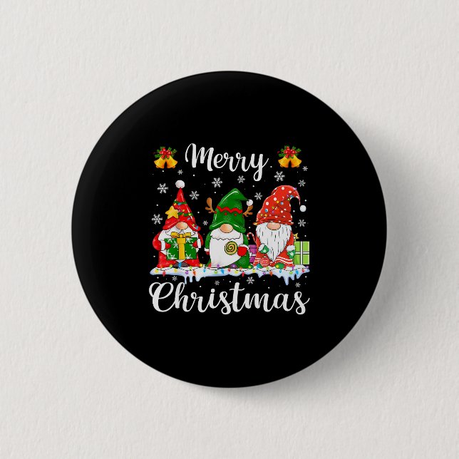 Gnomes Xmas Shirts Merry Christmas Men Women Kids  Button (Vorderseite)