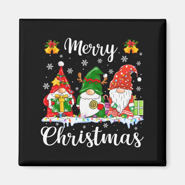Gnomes Xmas Shirts Merry Christmas Men Women Kids  Magnet (Vorne)