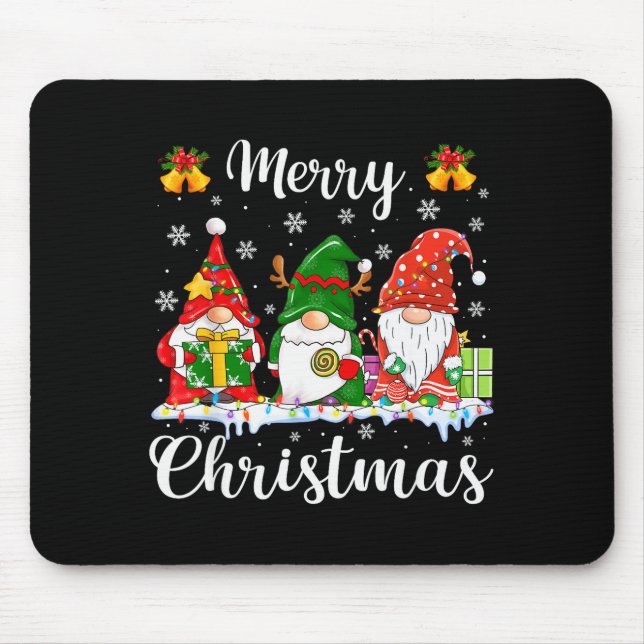 Gnomes Xmas Shirts Merry Christmas Men Women Kids  Mousepad (Vorne)