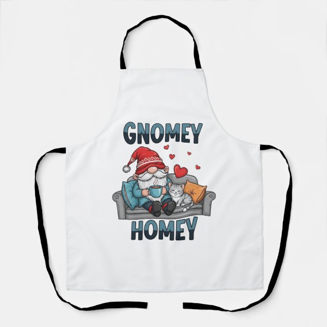 Gnomey homey gnome auf Zuhause Schürze (Vorderseite)