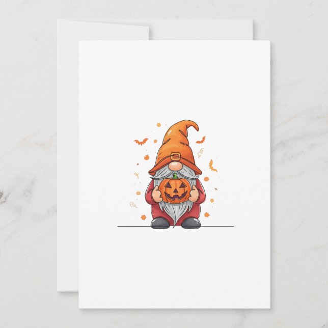Gnomhalloween Einladung (Vorderseite)