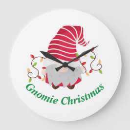 Gnomie Christmas Large Clock Große Wanduhr