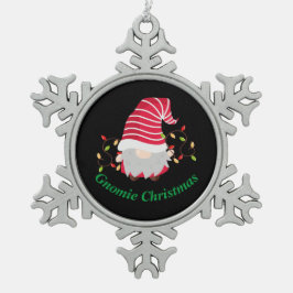 Gnomie Christmas Snowflake Weihnachtsschmuck Schneeflocken Zinn-Ornament