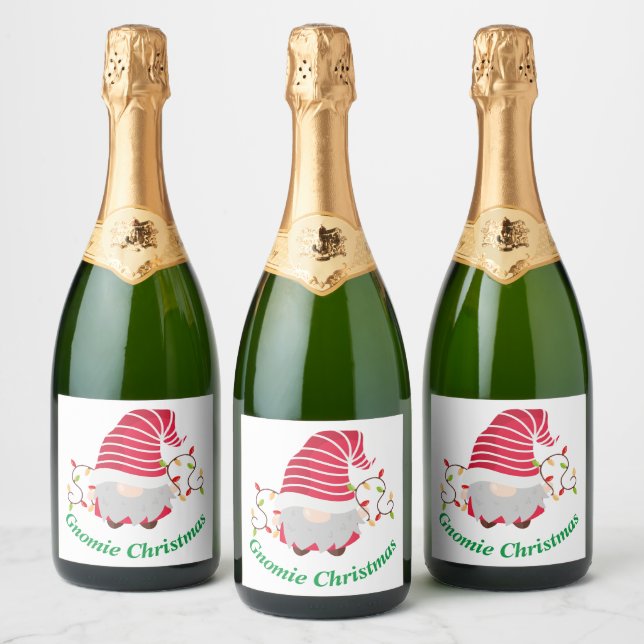 Gnomie Christmas Sparkling Wine Label (Flaschen)