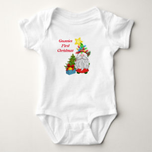 Gnomies First Christmas Baby Strampler