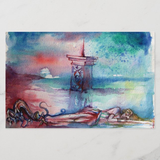 GNOMON UND LADY DES SEES BRIEFPAPIER (Vorderseite)