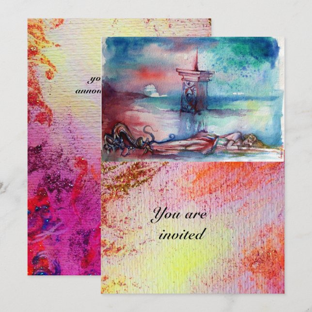 GNOMON UND LADY DES SEES EINLADUNG (Vorne/Hinten)