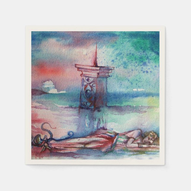 GNOMON UND LADY DES SEES SERVIETTE (Vorderseite)