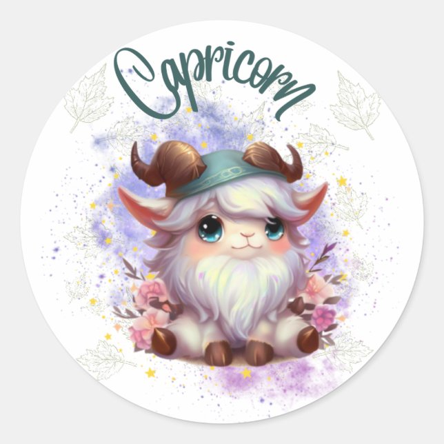 Gnomoscope Capricorn-Aufkleber Runder Aufkleber (Vorderseite)