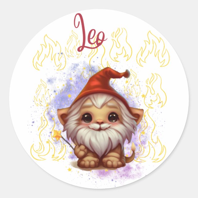 Gnomoscope Leo Sticker (Vorderseite)