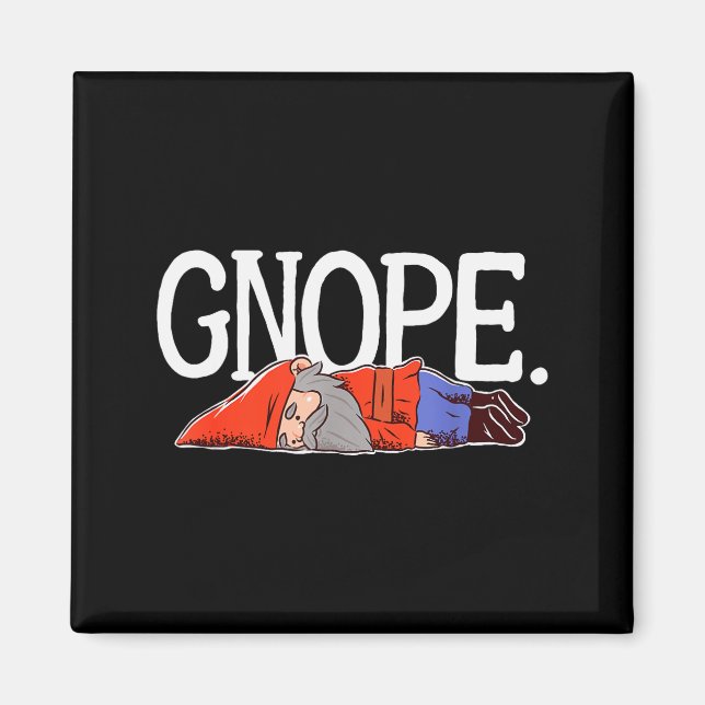 Gnope Gnome Dwarf Funny Garden Elf Christmas  Magnet (Vorne)