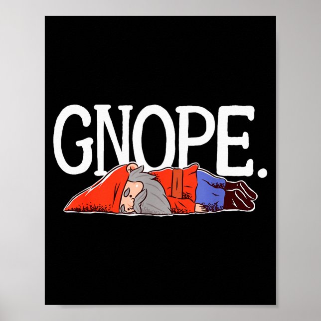 Gnope Gnome Dwarf Funny Garden Elf Christmas  Poster (Vorne)