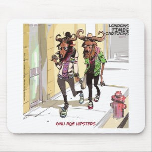 Gnu Age Hipsters Funny Mousepad