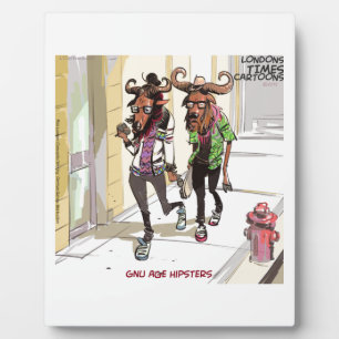 Gnu Age Hipsters Rick London Funny Fotoplatte
