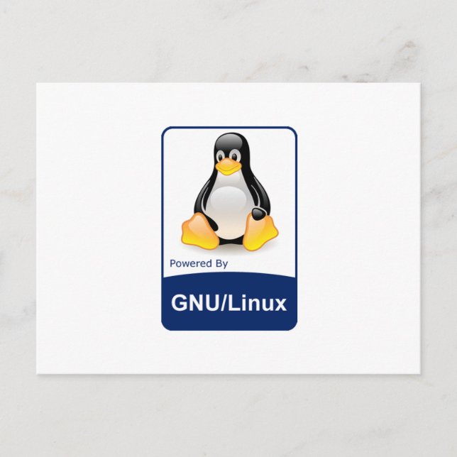 GNU/Linux Postkarte (Vorderseite)