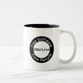 GNU/Linux Zweifarbige Tasse