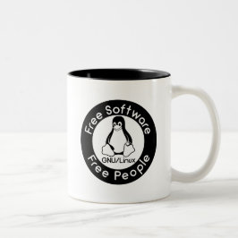 GNU/Linux Zweifarbige Tasse