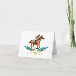 Go Baby Go, Greenery Horse Race Danke Karte