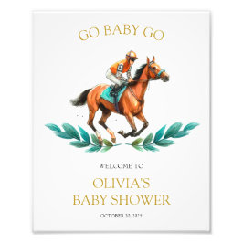 Go Baby Go, Horse Baby Dusche Begrüßungszeichen Fotodruck