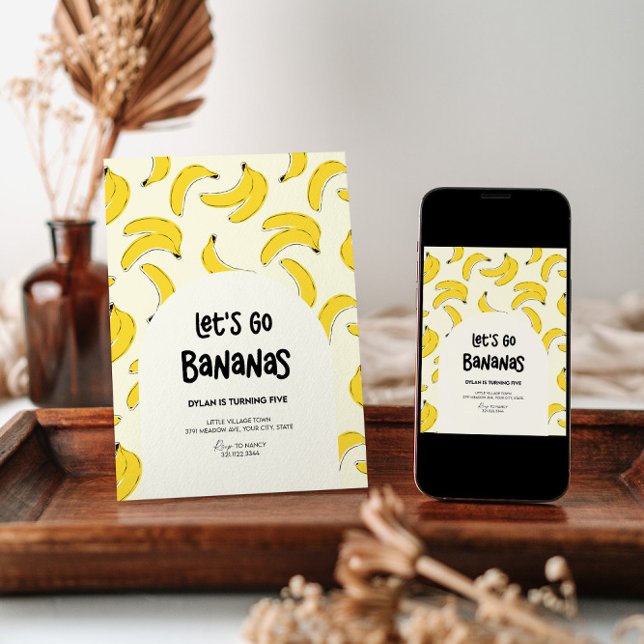 Go Bananas Anniversaire Fête Invitation (Créateur téléchargé)