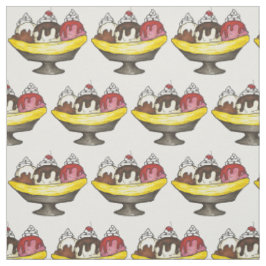 Go Bananas Banana Ice Creme Split Fabric Stoff