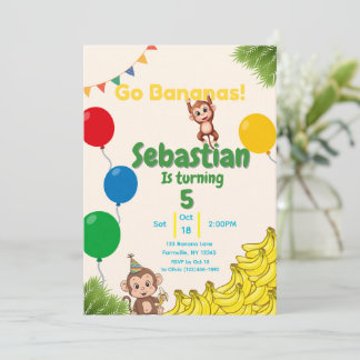 Go Bananen - ein Haufen Spaß Einladung
