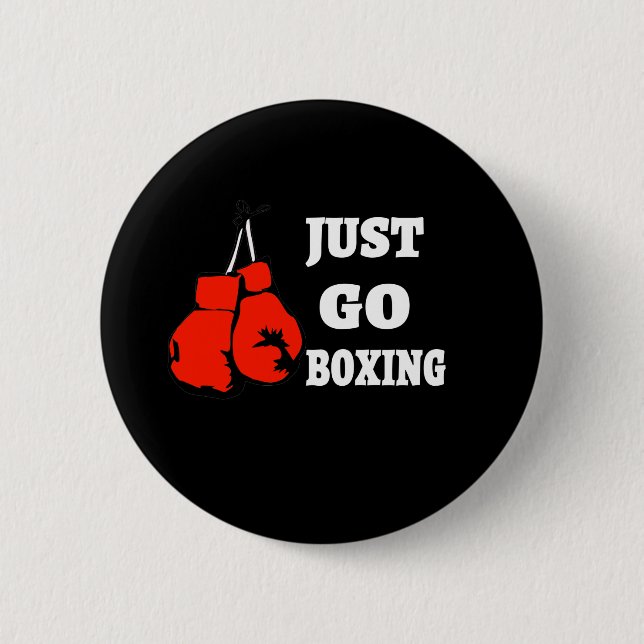 Go Boxing | Die besten Boxgeschenke für ihn Button (Vorderseite)