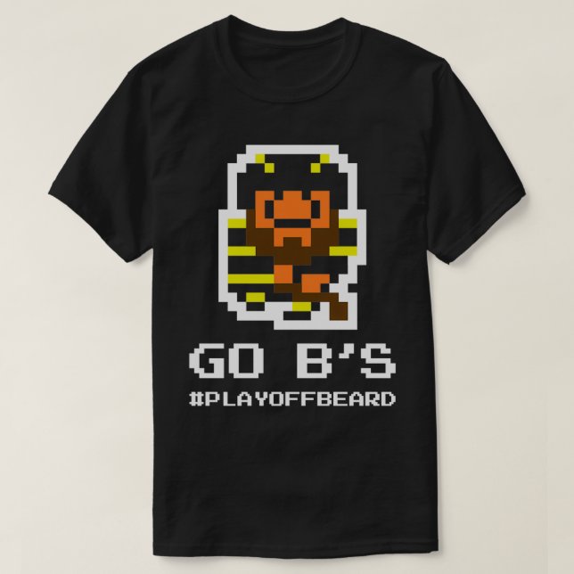 GO-Bs 8-Bit-Playoff-Bart T-Shirt (Design vorne)