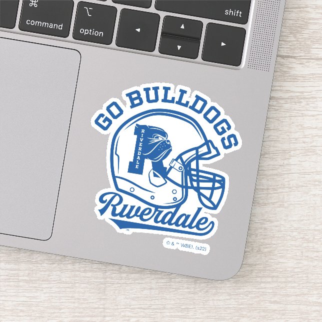 Go Bulldogs Football Helmet Icon Aufkleber (Detail)