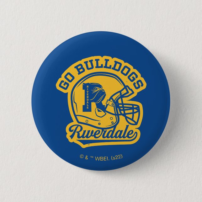 Go Bulldogs Football Helmet Icon Button (Vorderseite)