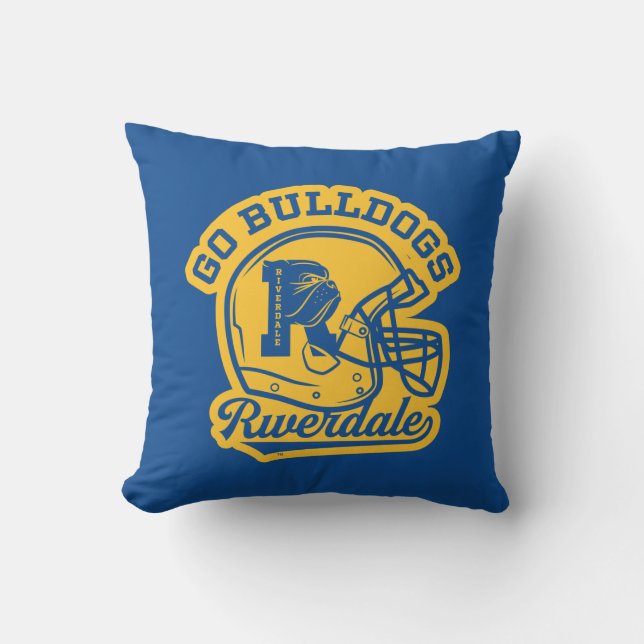 Go Bulldogs Football Helmet Icon Kissen (Vorderseite)