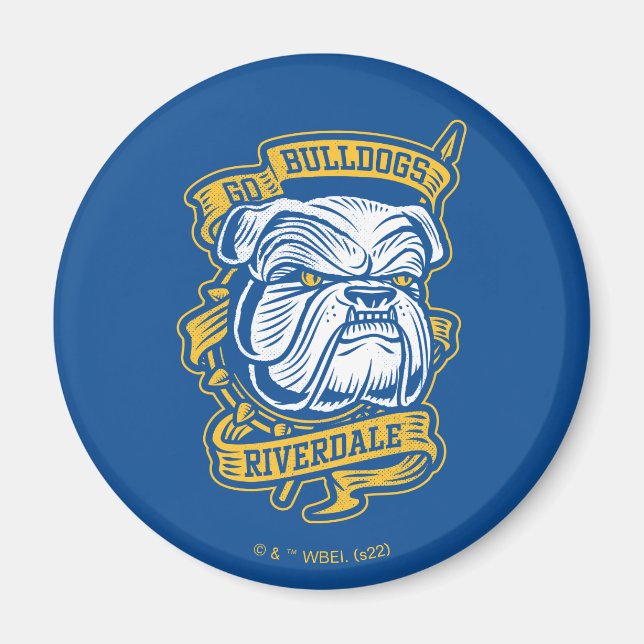 Go Bulldogs - Riverdale Mascot Banner Magnet (Vorne)
