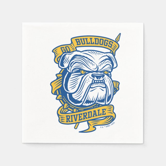 Go Bulldogs - Riverdale Mascot Banner Serviette (Vorderseite)