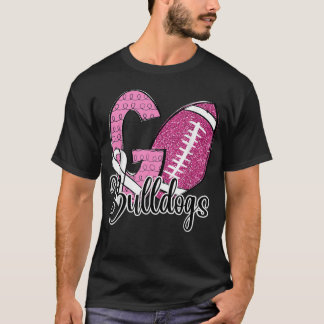 Go Bulldogs School Sports Fan Spirit Breast Cancer T-Shirt