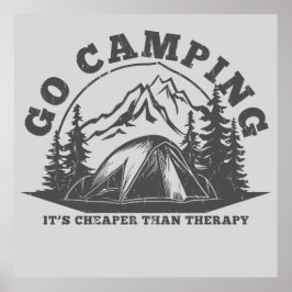 Go Camping billiger als Therapiewitterungsangebot Poster