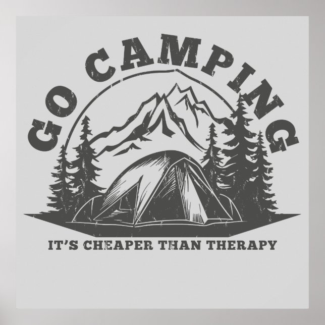 Go Camping billiger als Therapiewitterungsangebot Poster (Vorne)