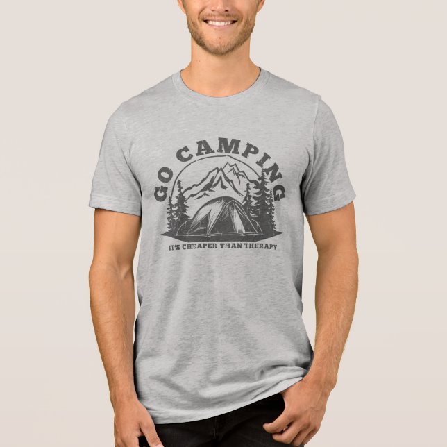 Go Camping billiger als Therapiewitterungsangebot Tri-Blend Shirt (Vorderseite)