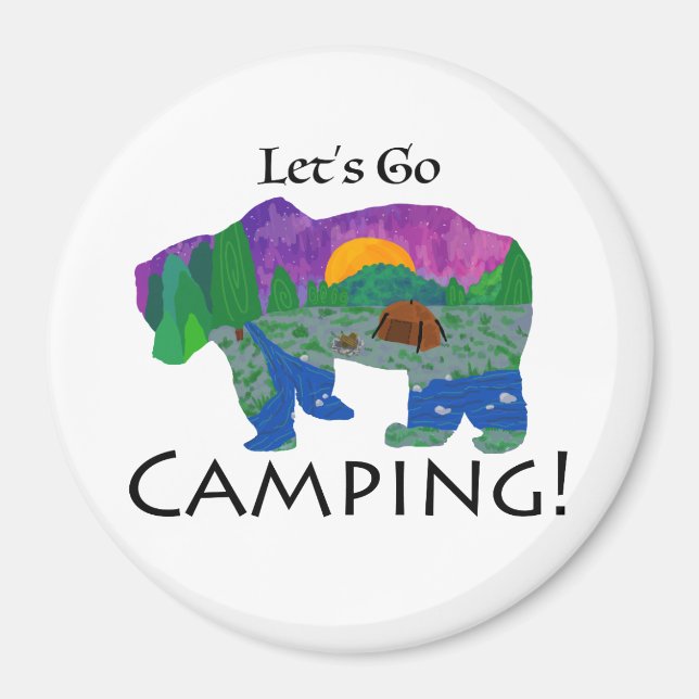 Go-Camping lassend Magnet (Vorne)