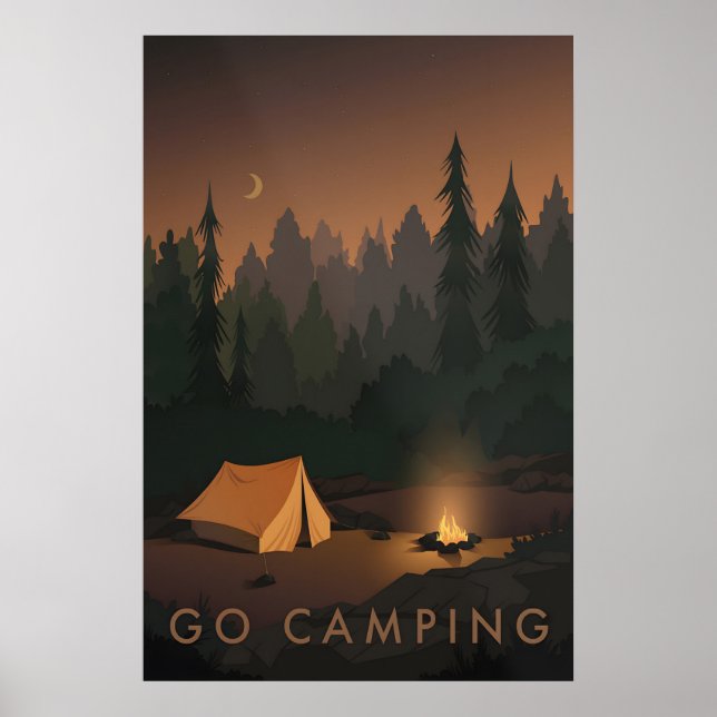 Go Camping Travel Poster (Vorne)