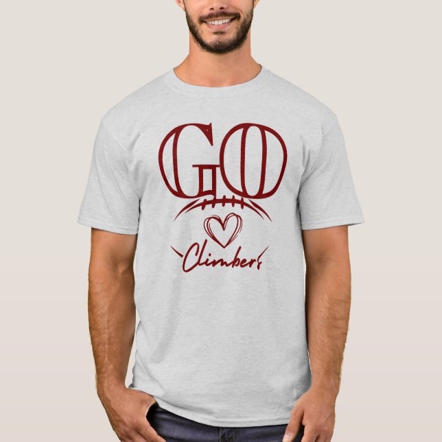 Go Climbers Maroon Football T-Shirt (Vorderseite)
