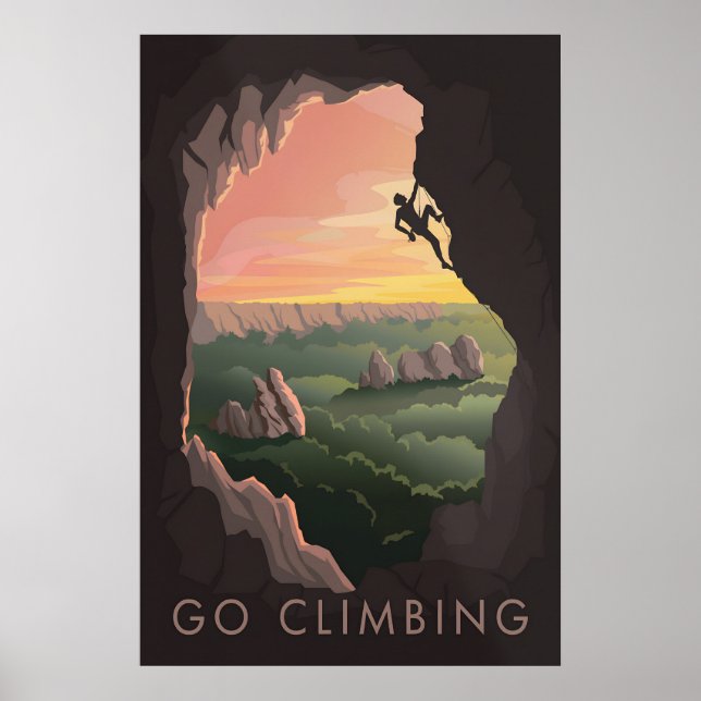 Go Climbing Travel Poster (Vorne)