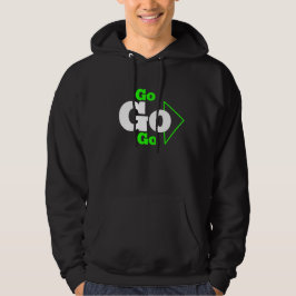 Go Design auf einem schwarzen Gehäuse Hoodie